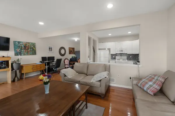 Open living and family room with media area