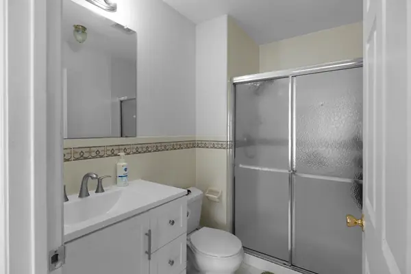 Full bathroom with stall shower